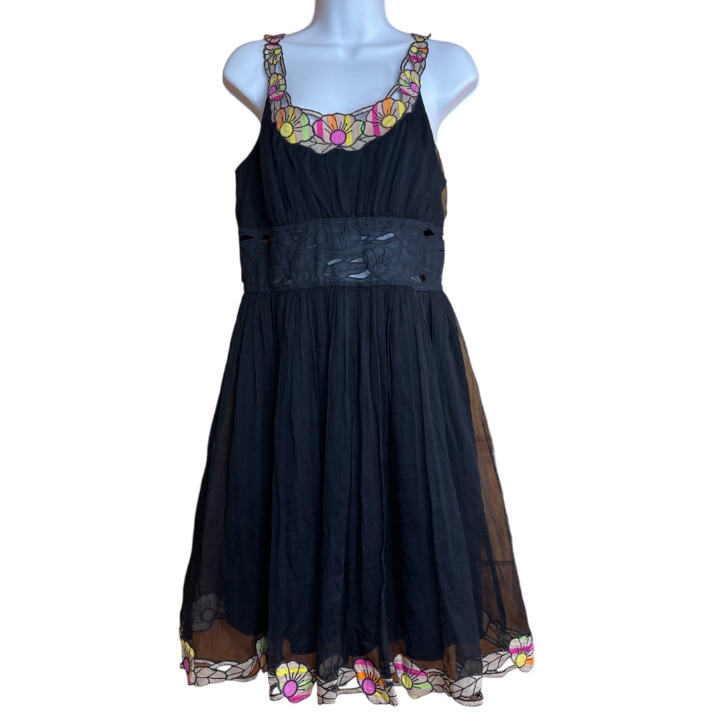 Catherine Malandrino Black Ember Cutout Dress Size 10 Nwt